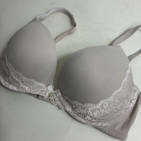 Body by Victoria’s Secret Push-Up Bra Soft Beige Lace Trim Sz 34D - Picture 4 of 7